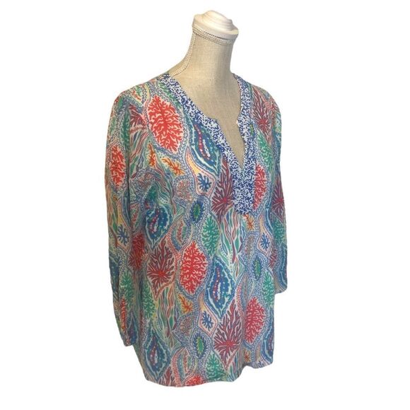 Lilly Pulitzer: Courtney Tunic in "Let Minnow" - Picture 6 of 15